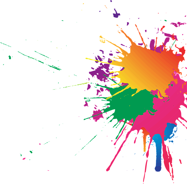 Color Splash Png Transparent - Graphic Banner Design Png (770x759), Png Download