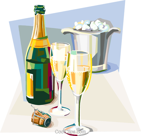 French Champagne Celebration Royalty Free Vector Clip - French Champagne Clip Art (480x462), Png Download