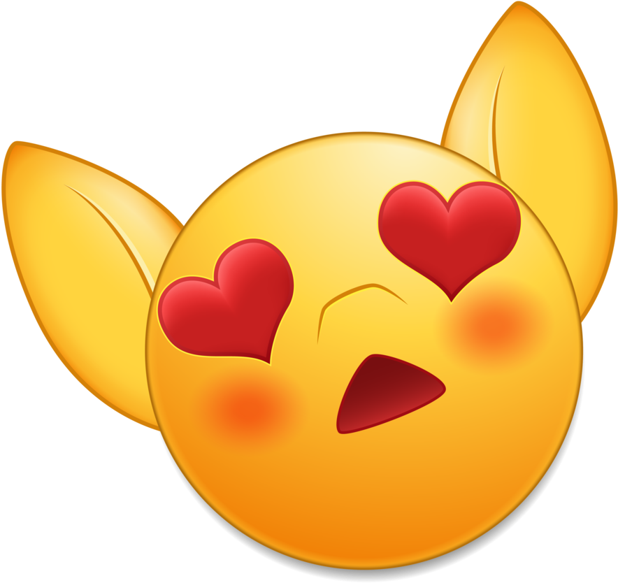 An-m, Blushing, Emoji, Head, Heart, Heart Eyes, Open - Smiley (1024x1024), Png Download