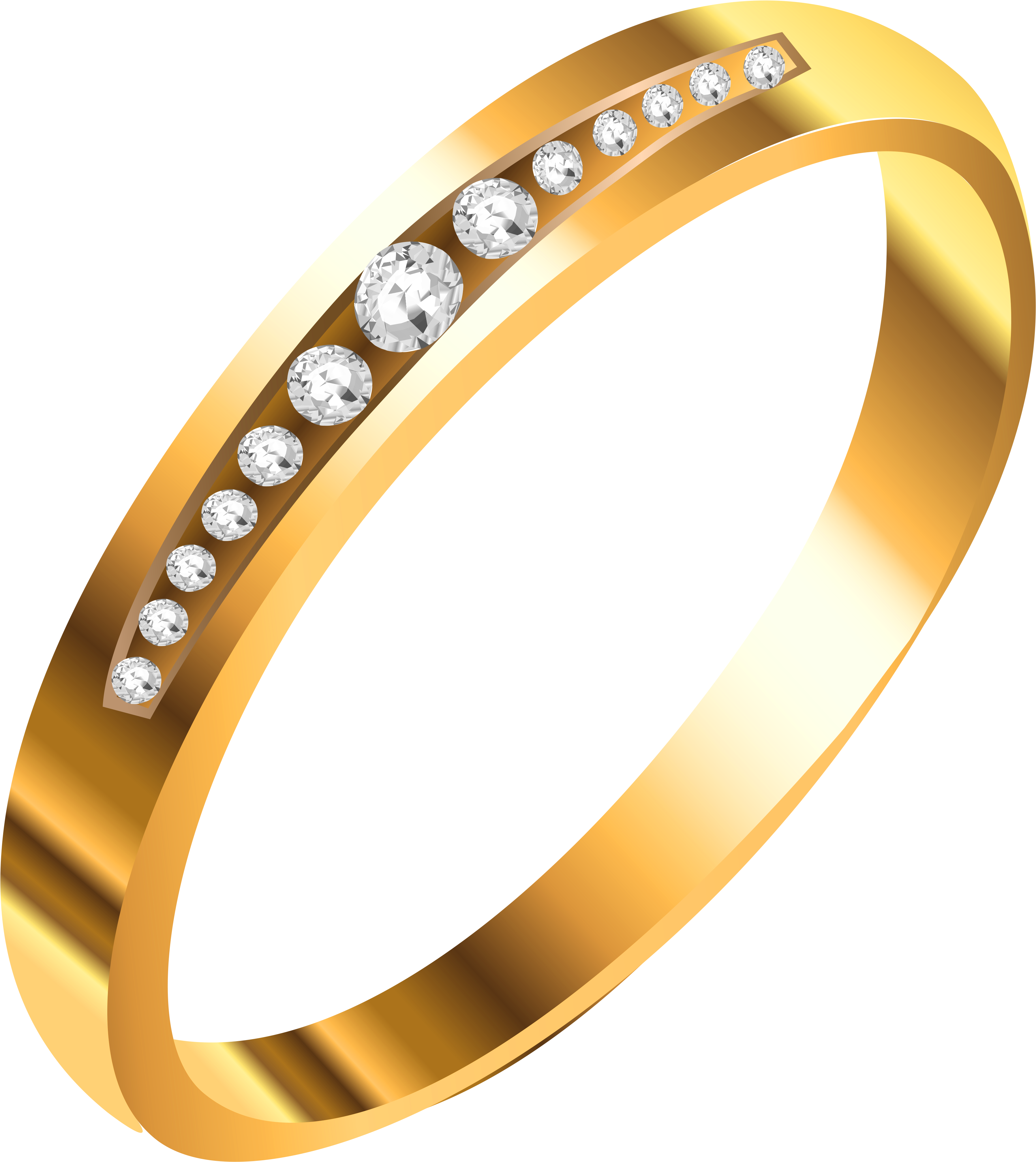 Download Hd Gold Ring With Diamonds Png Clipart Golden Ring Png Transparent Png Image Nicepng Com