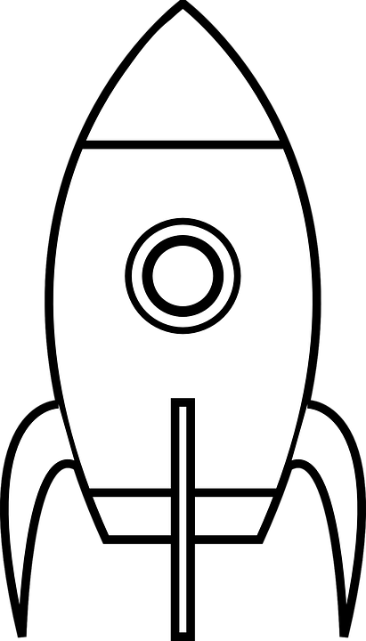 Clip Art Free Ship Templates For Preschoolers Google - Rocket Clipart Black And White (342x598), Png Download