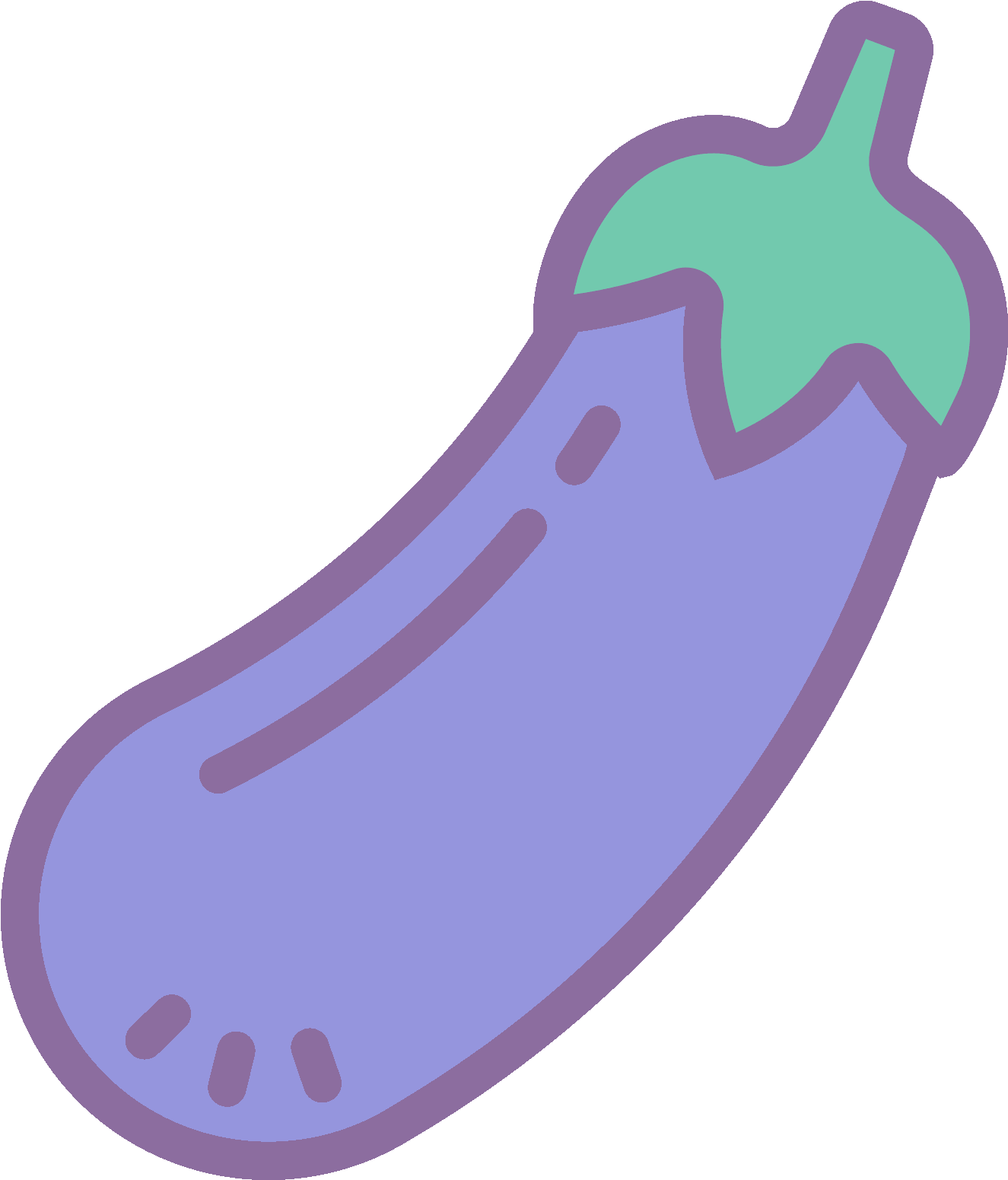 It's A Logo Of An Eggplant - Bakłażan Png (1600x1600), Png Download