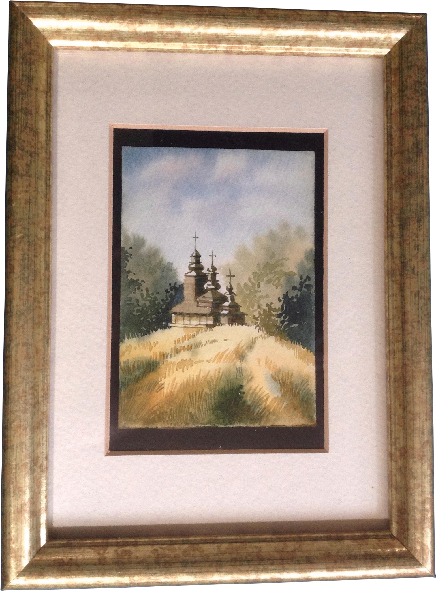 Russian Orthodox Church Watercolor Painting Works On - Picture Frame (2048x2048), Png Download