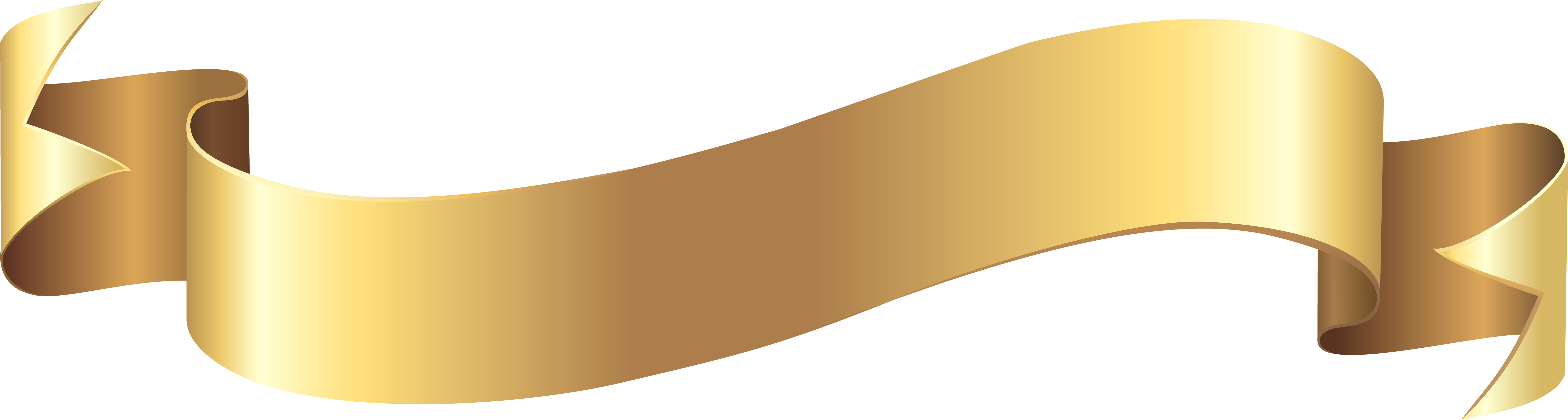 Gold Banner Png Transparent (8000x2195), Png Download