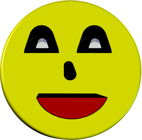 Smiley,3d,yellow,sign Smiley,symbol - Smiley (500x492), Png Download