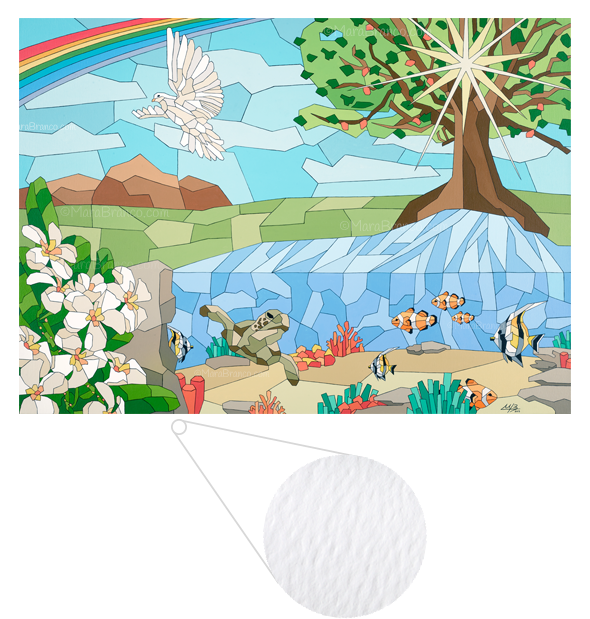 Large Print "crystal River" $1600 - Painting (601x626), Png Download