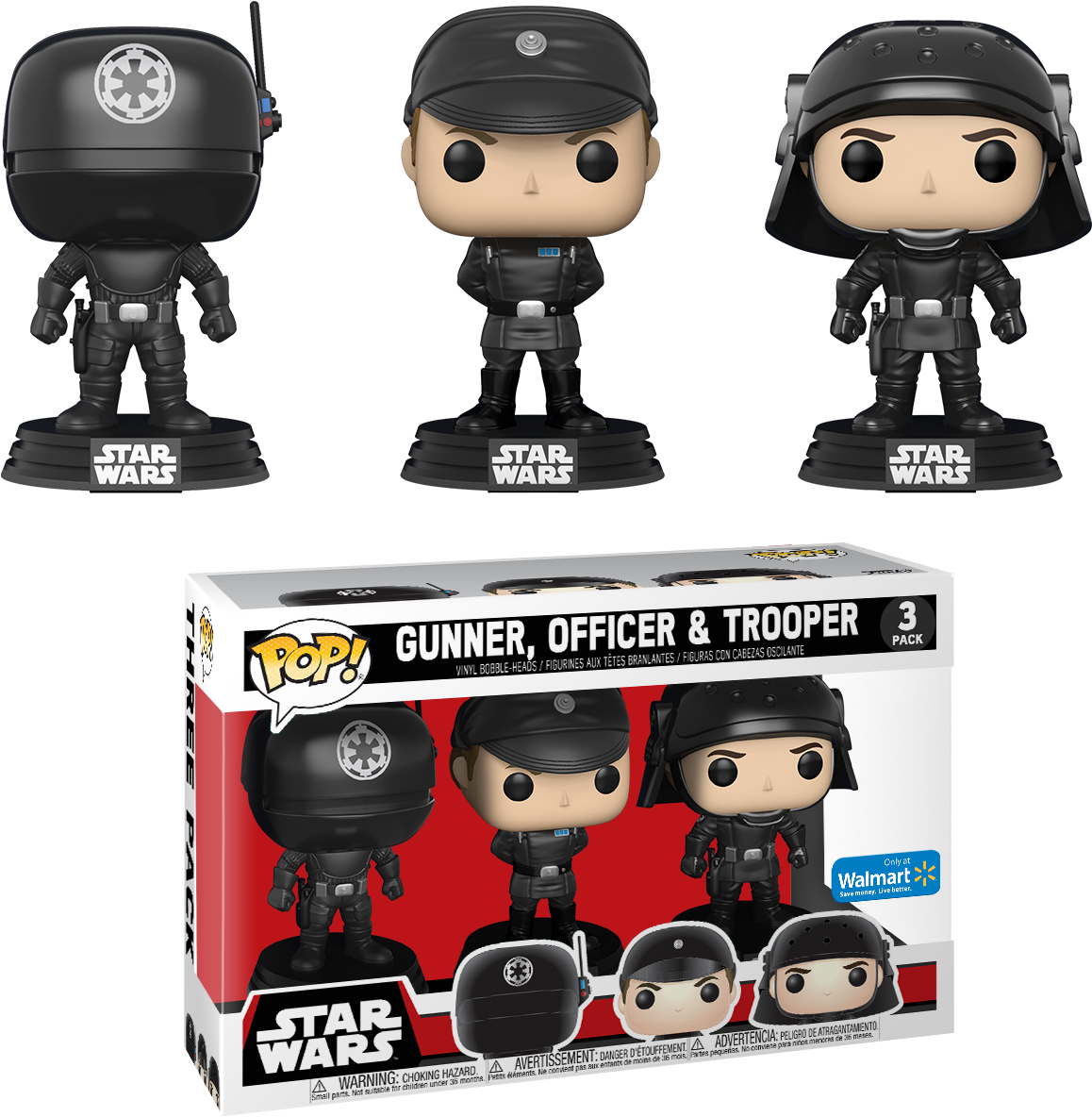 Death Star 3-pack - Funko Pop Star Wars 3 Pack Walmart (1300x1300), Png Download