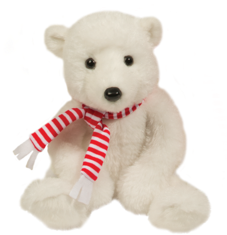 Sold Out Douglas Miki Holiday Polar Bear Small - Polar Bear Plush Png (451x480), Png Download