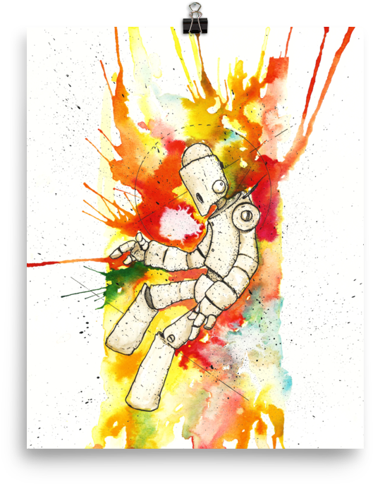 Varick Gallery 'nebula Bot' Giclee Watercolor Painting (1000x1000), Png Download