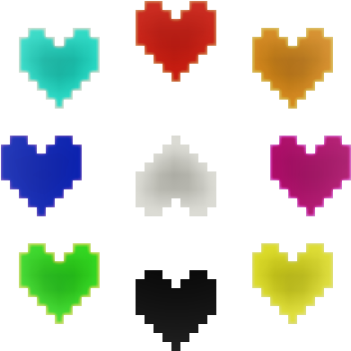 Retale Souls - Undertale Hearts Png (406x452), Png Download