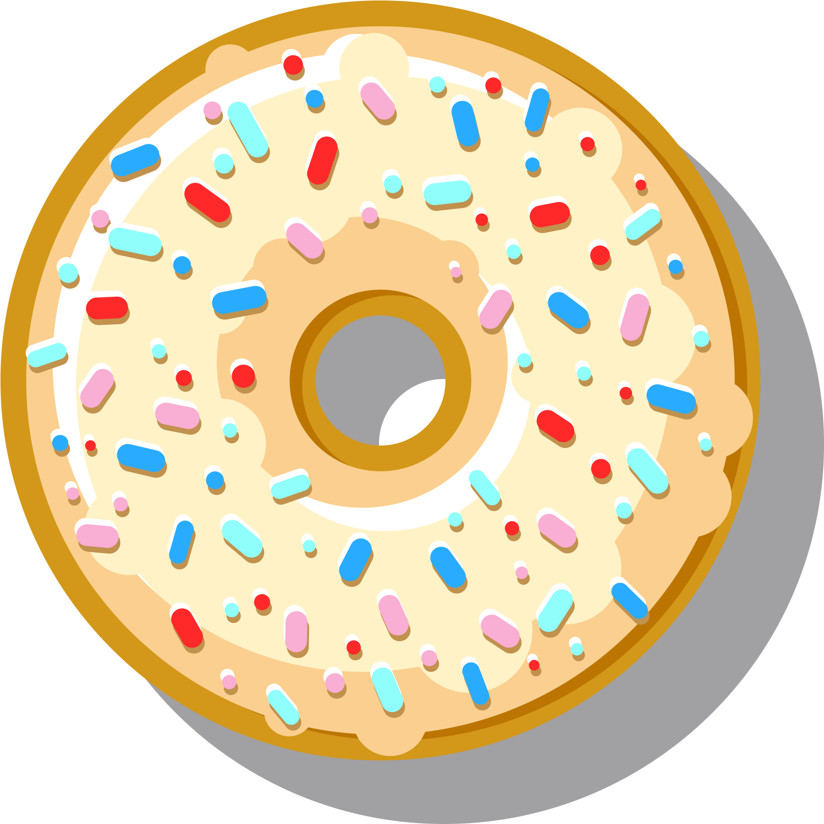 Ice Cream Clipart Donut - Doughnut Transparent Png Stack (2638x2620), Png Download
