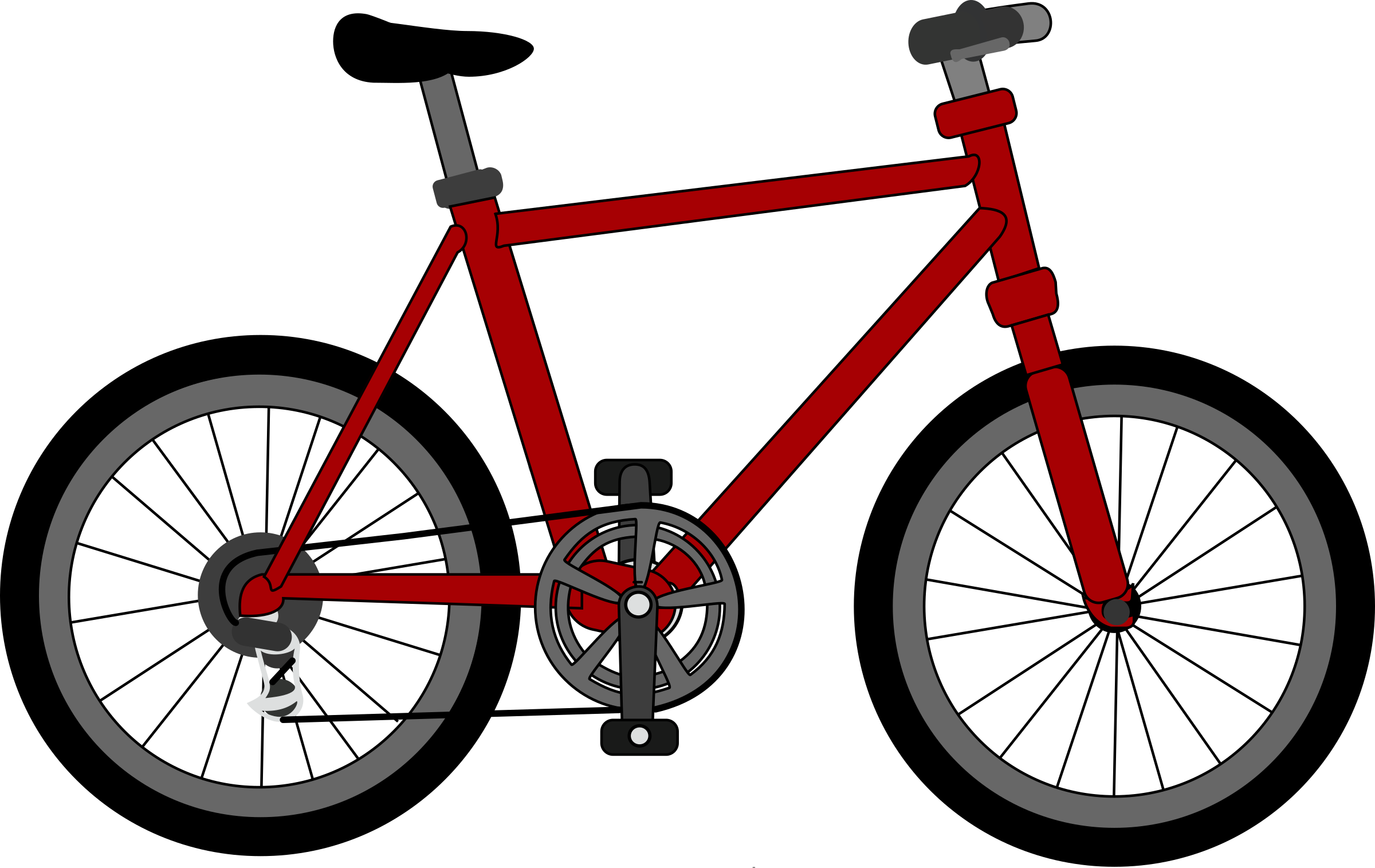 Big Image - Bicycle Clipart (2400x1515), Png Download