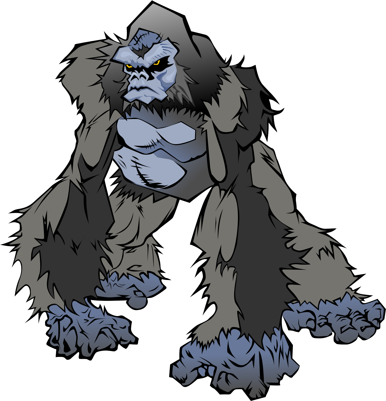 Gorilla Clipart - Gorilla Drawing (830x888), Png Download