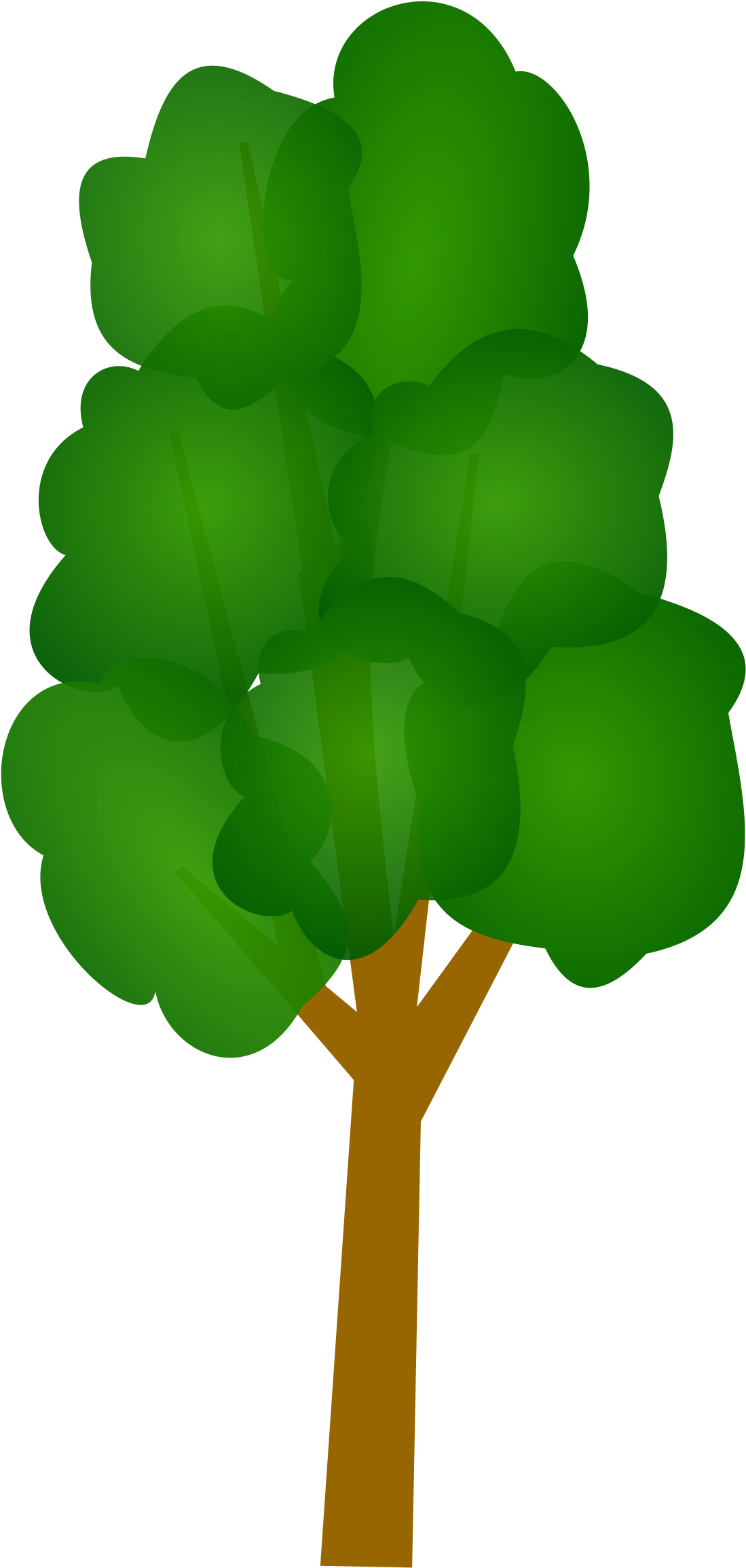 Free Tall Green Tree Clip Art Jbkv20 Clipart - Long Tree Vector Png (276x558), Png Download