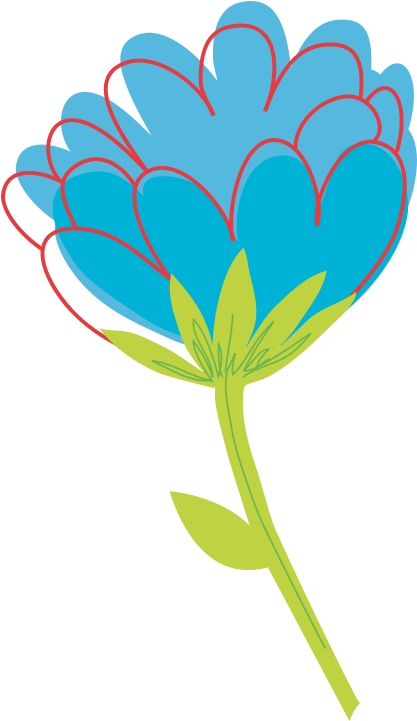 Blue Flower Vector - Flower Vector Png Png (600x800), Png Download