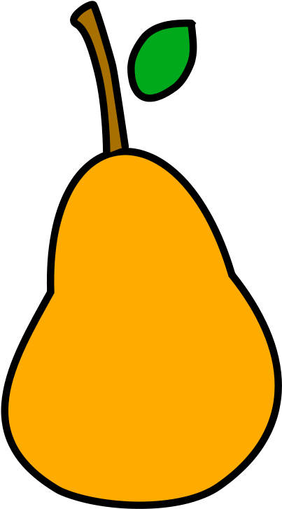 A Less Simple Pear Free Vector - Pear Clipart (563x800), Png Download