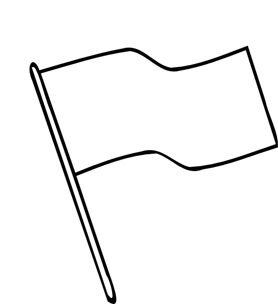 Image Result For Color Guard Flag Silhouette Color - Outline Of A Flag (546x597), Png Download