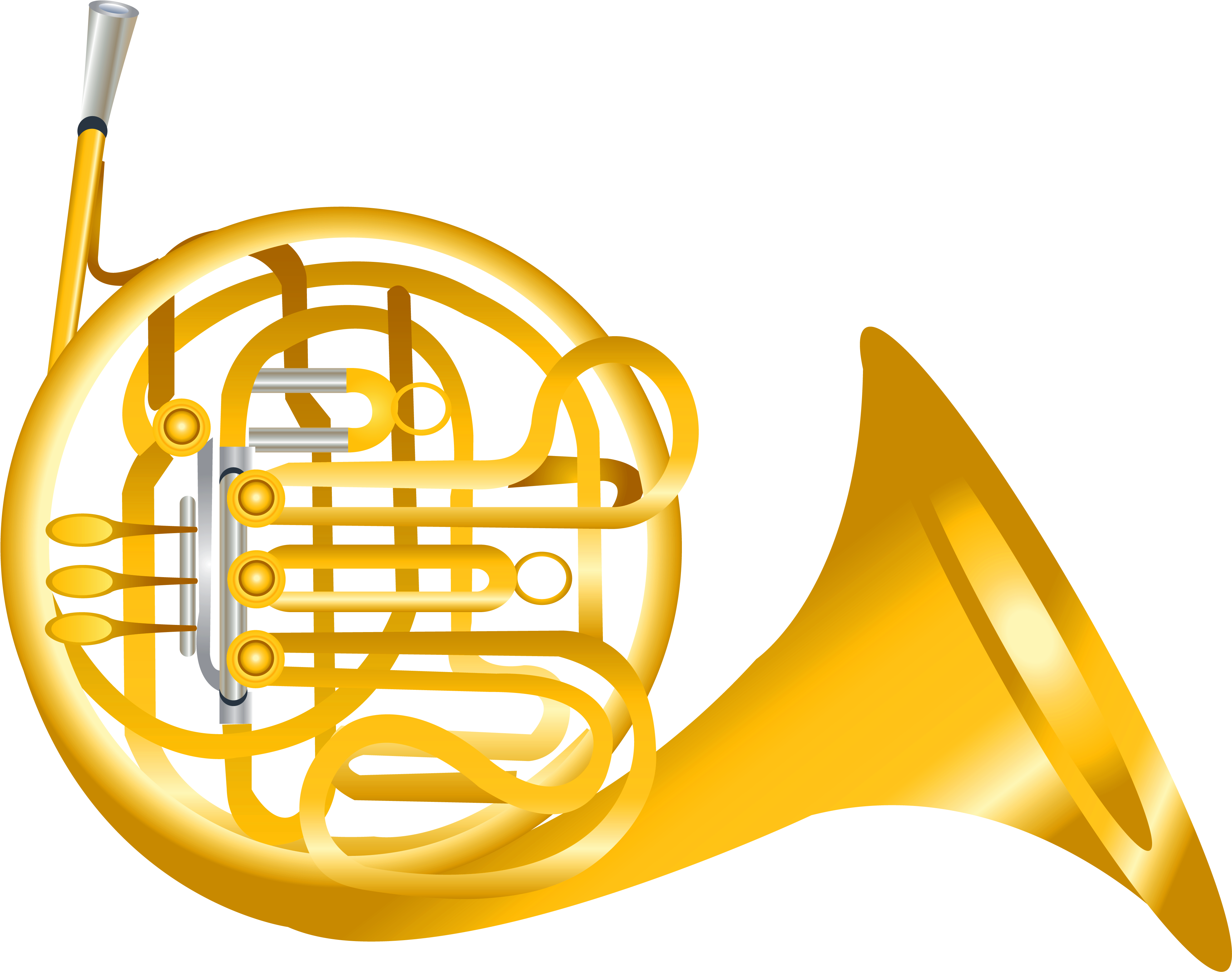 Svg Transparent Download French Horn Png Gallery Yopriceville - French Horn (4086x3252), Png Download