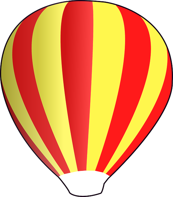 Red, Yellow, Cartoon, Hot, Fly, Air, Balloon, Vehicle - Hot Air Balloon Clip Art (560x640), Png Download
