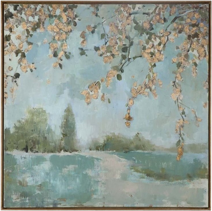 Prev - Peaceful Landscape Art (798x798), Png Download