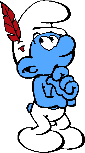 Tracker Smurf (353x599), Png Download