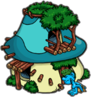 Smurfs Clipart Smurf Village - Smurfs Village Wild Smurf (349x375), Png Download