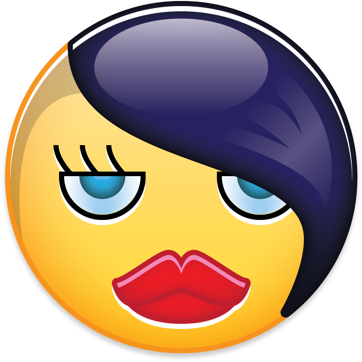 Emojicontact Coolhair (720x720), Png Download