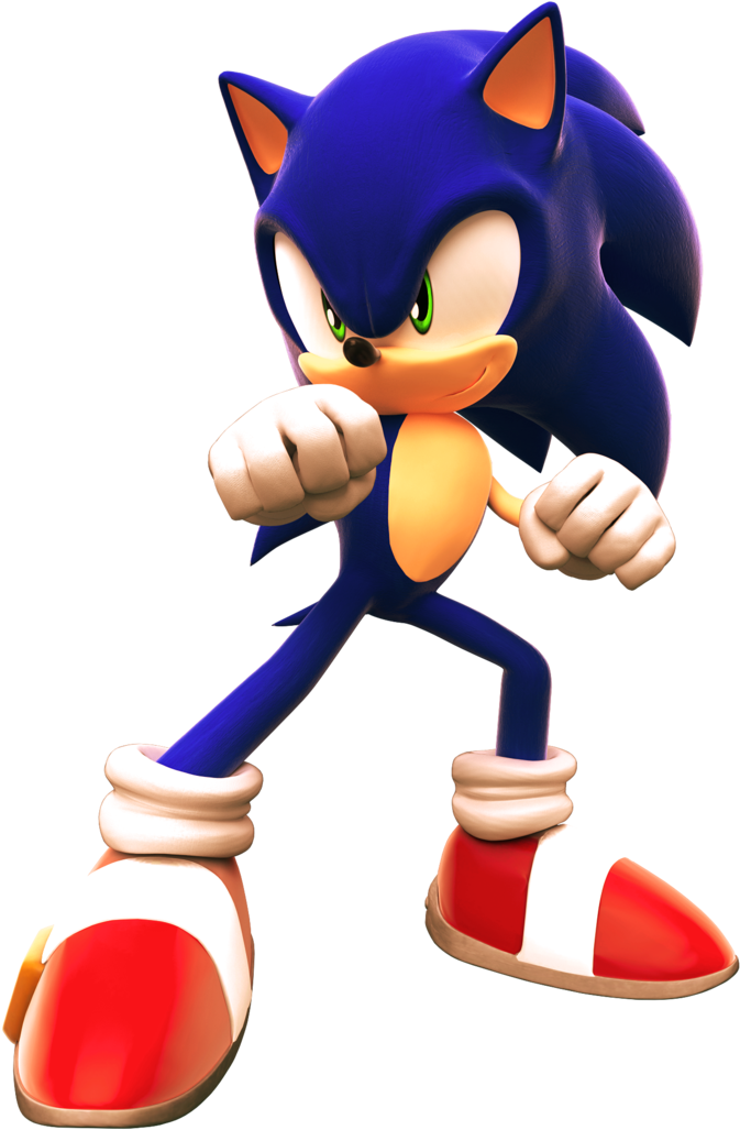 Sonic The Hedgehog - Sonic The Hedgehog Fighting (749x1066), Png Download