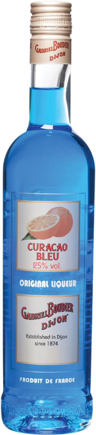 Gabriel Boudier Bartender Curacao Bleu Liqueur - Liqueur (750x1500), Png Download