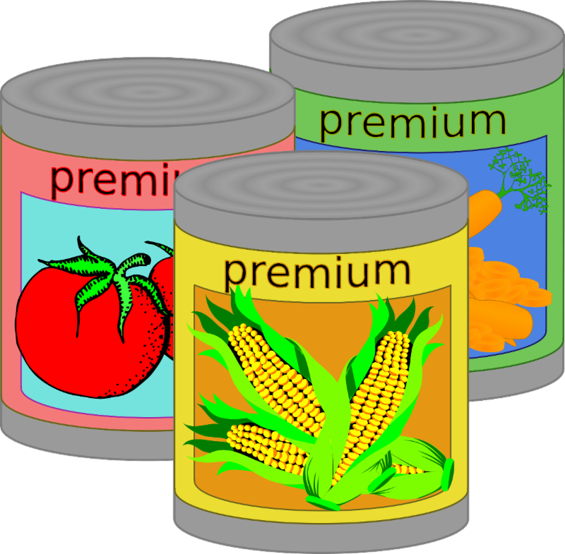 Food Bank Clipart Svg Free Library - Canned Food Clip Art (733x720), Png Download