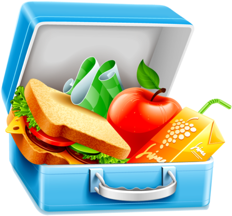 Healthy Food Clipart - Lunch Box Clipart (570x465), Png Download