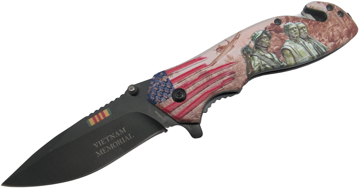 Vietnam Memorial Spring Assisted Collectible Folding - Knife (1280x960), Png Download