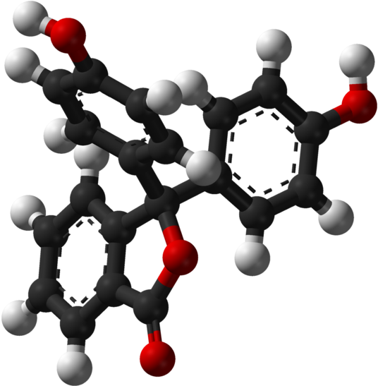 Phenolphthalein Colourless Low Ph 3d Balls - Phenolphthalein Color (587x600), Png Download