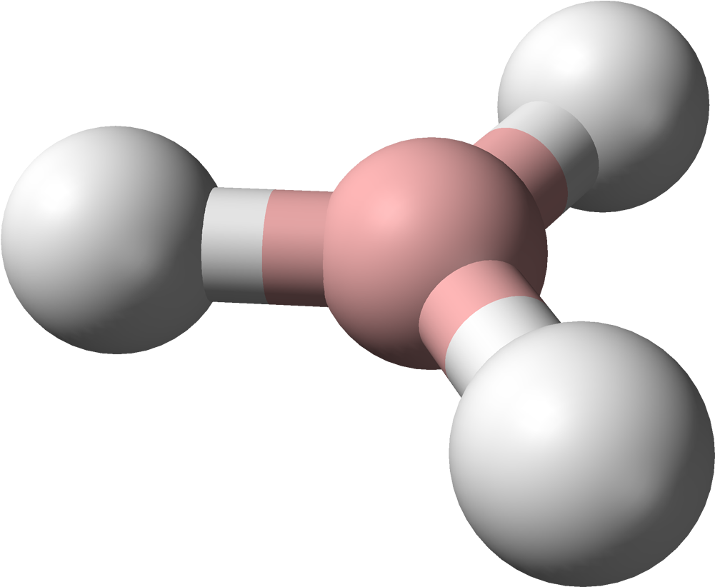 Borane 3d Balls - Borane Molecule (1100x921), Png Download
