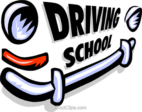 Driving School Sign Royalty Free Vector Clip Art Illustration - Driving Lessons Clip Art (480x379), Png Download