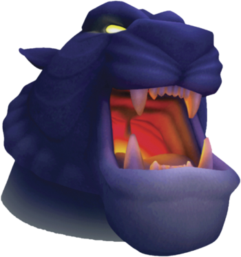 Cave Of Wonders Guardian Kh - Aladdin Tiger Head (350x373), Png Download