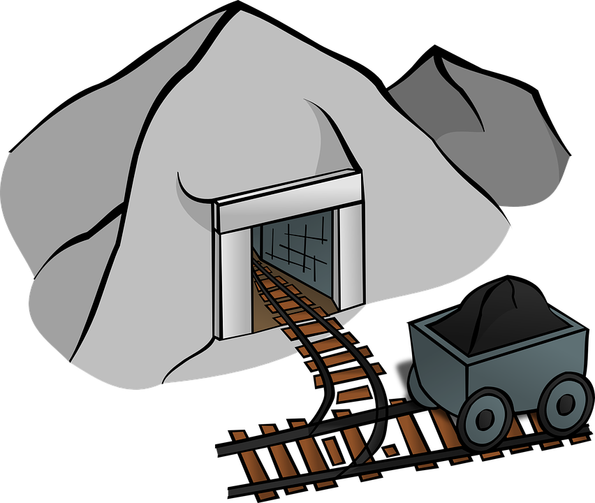 Cave Clipart Underground Tunnel - Mine Clipart Png (852x720), Png Download