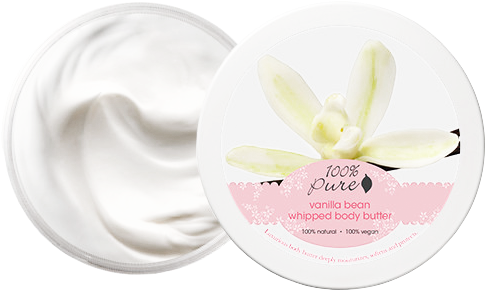 100% Pure Whipped Body Butter In Vanilla Bean - Eucalyptus Whipped Body Butter (500x500), Png Download