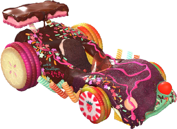 Candy Kart - Sugar Rush Vanellope Car (750x564), Png Download