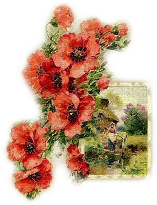 Soave Background Transparent Vintage Flowers House - Artificial Flower (306x400), Png Download