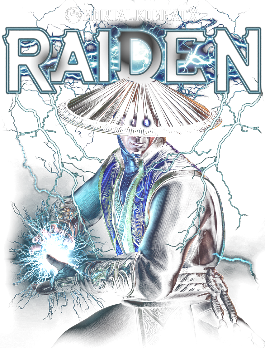 Mortal Kombat Raiden Men's Crewneck Sweatshirt - Crew Neck (850x1218), Png Download