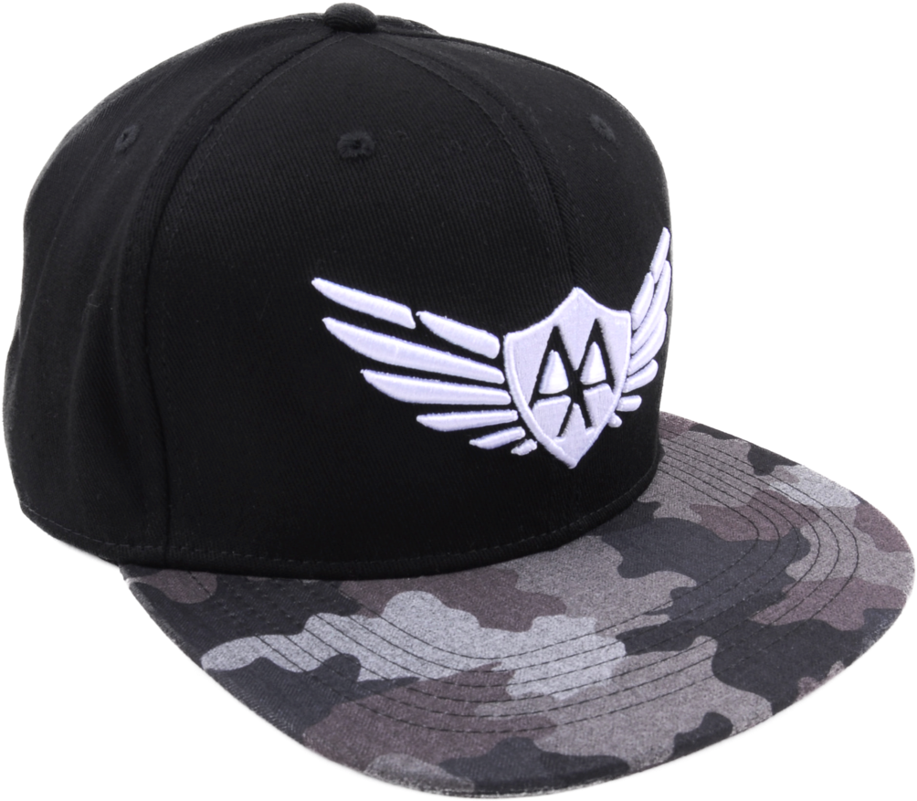 Black/camo Flexfit Hat - Baseball Cap (1024x1024), Png Download