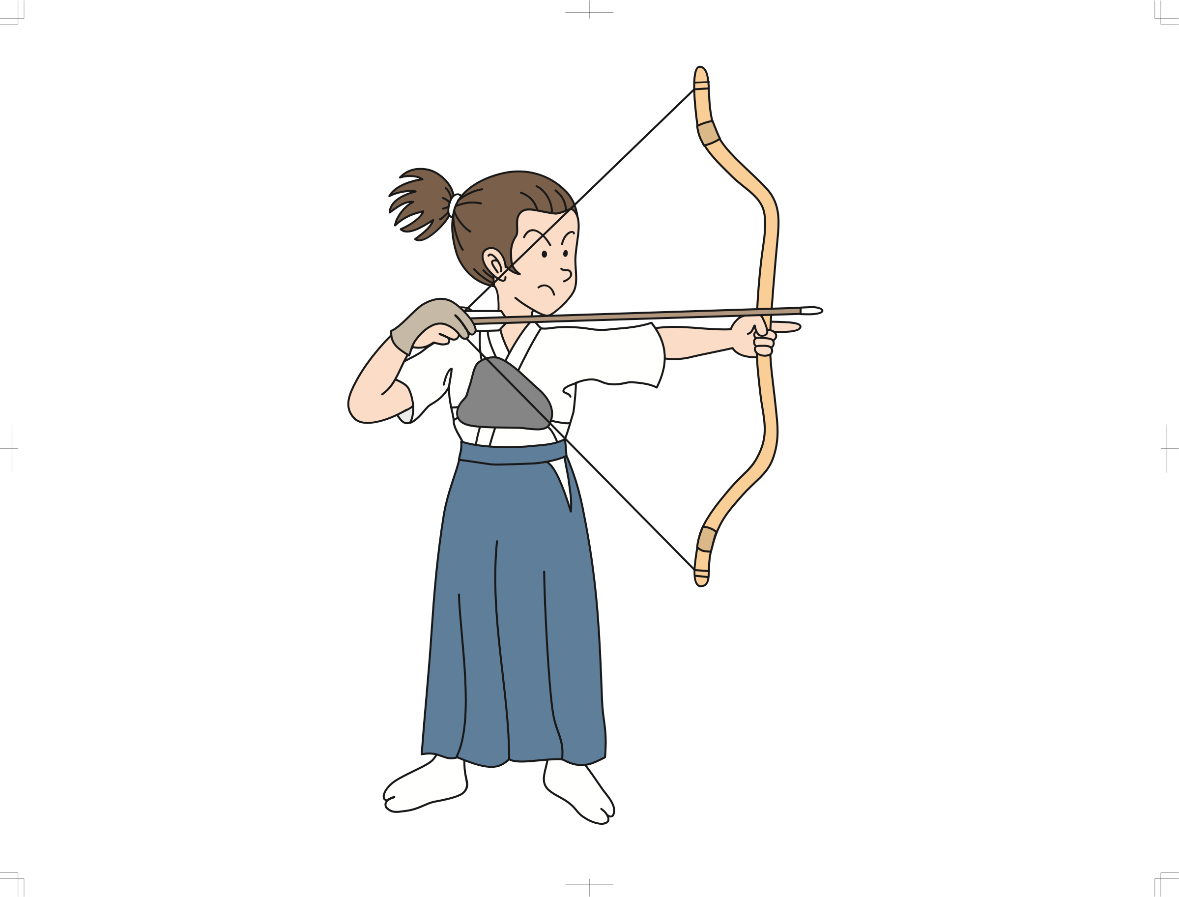 This Free Icons Png Design Of Female Archer (2399x1825), Png Download