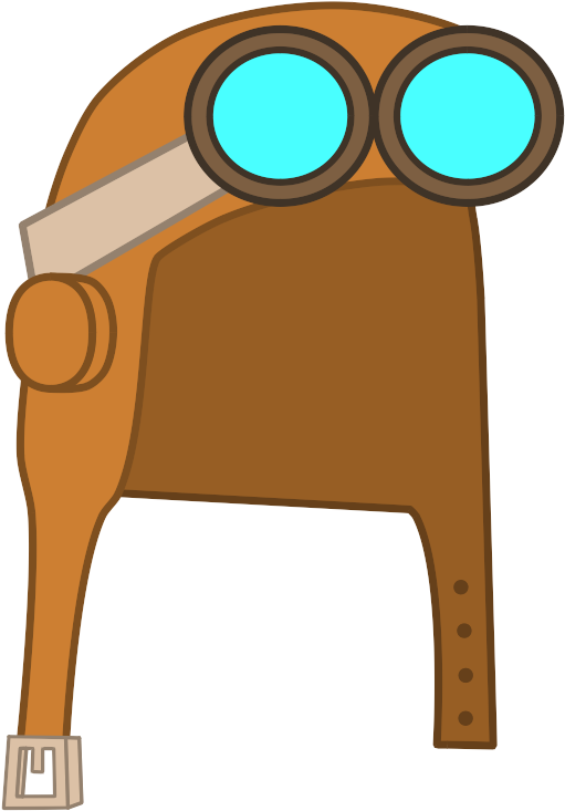 Clipart Black And White Aviator Clipart - Aviator Goggles Cartoon Png (600x800), Png Download