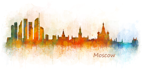 Russia Drawing Skyline Moscow - Moscow City Skyline Hq V2 (600x323), Png Download