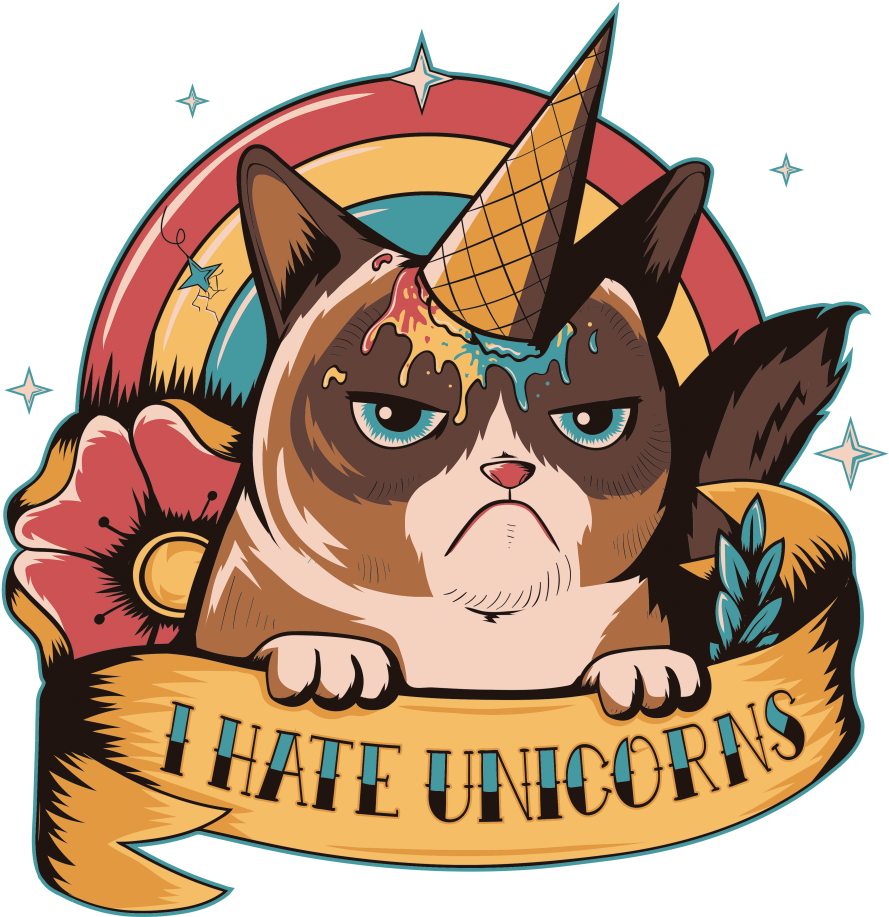 Hate Unicorns (900x929), Png Download