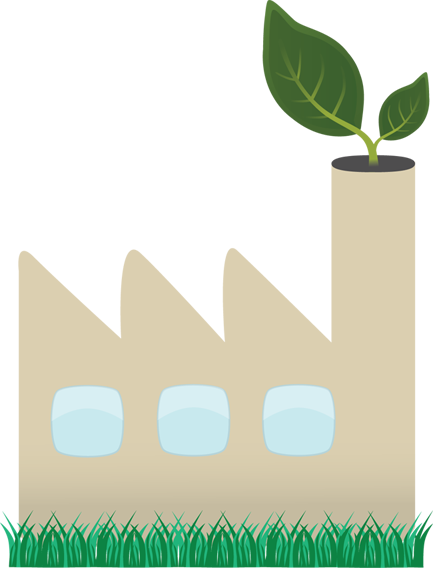 Factory - Green Factory Clipart Png (433x568), Png Download