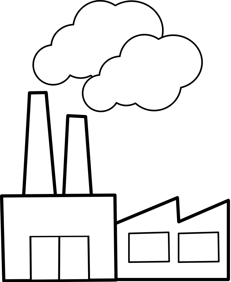 Factory Clipart (737x900), Png Download