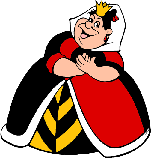 Hearts Clipart King And Queen Pencil And In Color Hearts - Alice In Wonderland Queen Of Hearts Cartoon (514x540), Png Download