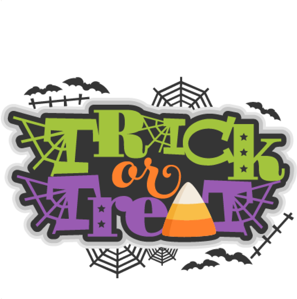 Clipart Library Library Halloween Trick Clip Art Bucklin - Trick Or Treat Word Clipart (433x432), Png Download